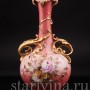 Старинная фарфоровая ваза  "Розы", New York & Rudolstadt Pottery, Германия, 1904-24 гг.