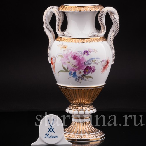 Декоративная фарфорова ваза "Змеи", Meissen, Германия, сер. 19 - нач. 20 вв.