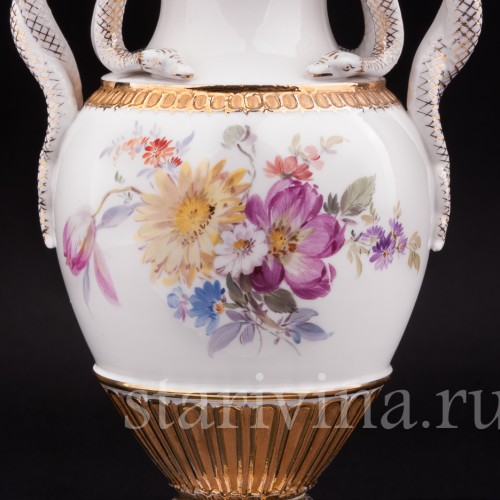 Декоративная фарфорова ваза "Змеи", Meissen, Германия, сер. 19 - нач. 20 вв.