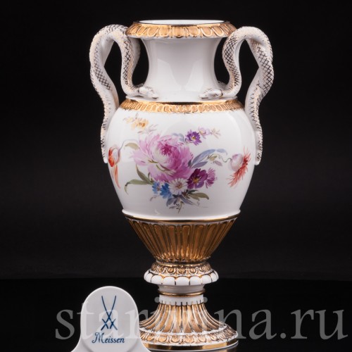 Декоративная фарфорова ваза "Змеи", Meissen, Германия, сер. 19 - нач. 20 вв.