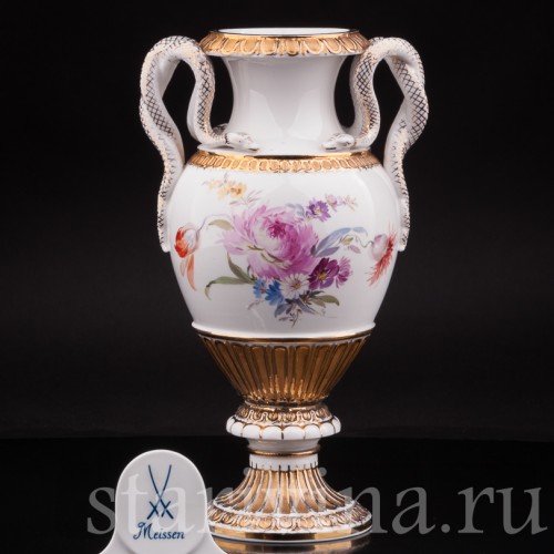 Декоративная фарфорова ваза "Змеи", Meissen, Германия, сер. 19 - нач. 20 вв.