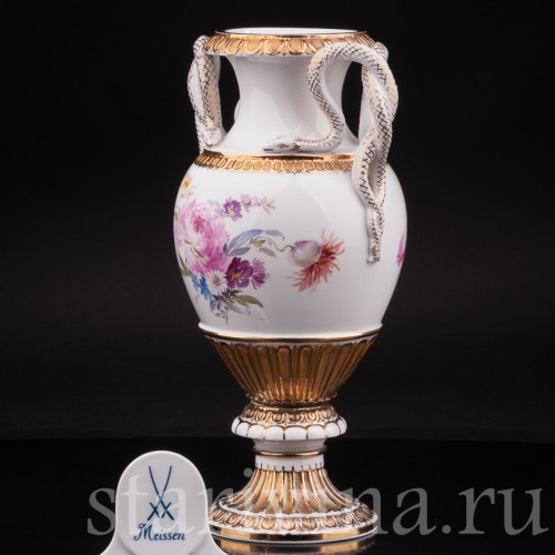 Декоративная фарфорова ваза "Змеи", Meissen, Германия, сер. 19 - нач. 20 вв.