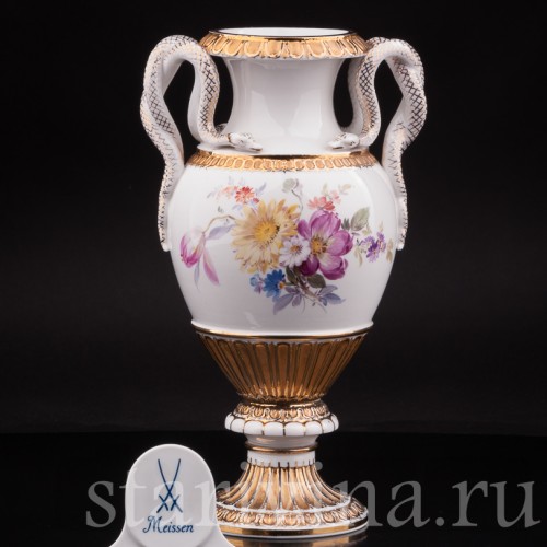 Декоративная фарфорова ваза "Змеи", Meissen, Германия, сер. 19 - нач. 20 вв.