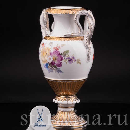 Декоративная фарфорова ваза "Змеи", Meissen, Германия, сер. 19 - нач. 20 вв.