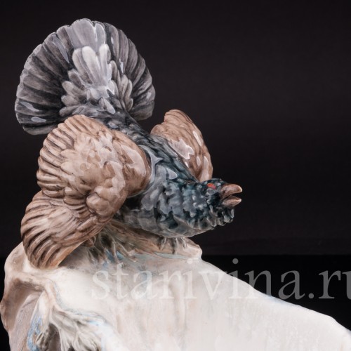 Композиция из фарфора Глухарь над озером, Германия, нач 20 в.