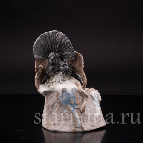 Композиция из фарфора Глухарь над озером, Германия, нач 20 в.