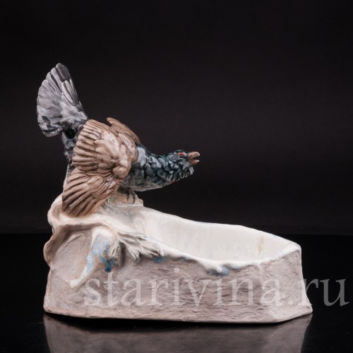 Композиция из фарфора Глухарь над озером, Германия, нач 20 в.