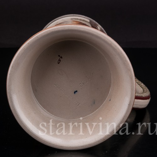 Антикварная пивная кружка Рыцарь с конем 1/2 л, Marzi & Remy, Германия, нач. 20 в.