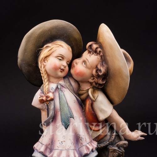 Фарфоровая статуэтка Влюбленный ковбой, Antonio Borsato, Италия, сер 20 в.