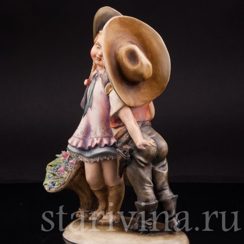 Фарфоровая статуэтка Влюбленный ковбой, Antonio Borsato, Италия, сер 20 в.