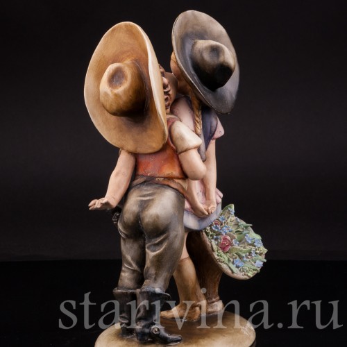 Фарфоровая статуэтка Влюбленный ковбой, Antonio Borsato, Италия, сер 20 в.