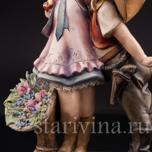 Фарфоровая статуэтка Влюбленный ковбой, Antonio Borsato, Италия, сер 20 в.