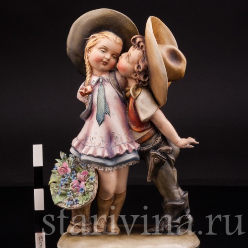 Фарфоровая статуэтка Влюбленный ковбой, Antonio Borsato, Италия, сер 20 в.