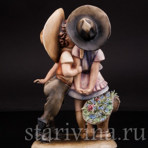 Фарфоровая статуэтка Влюбленный ковбой, Antonio Borsato, Италия, сер 20 в.