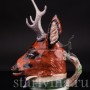 Антикварная фигурная кружка из фарфора Голова оленя, Von Schierholz, Германия, нач. 20 в.