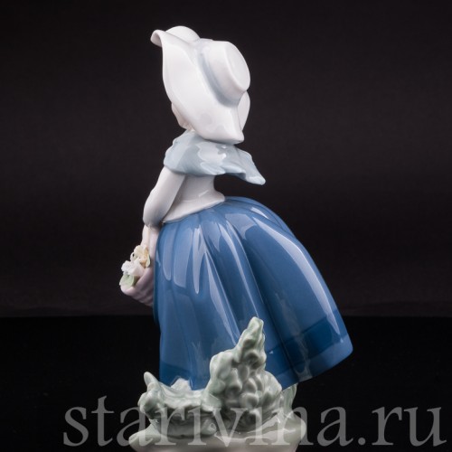 Фигурка из фарфора Девочка в шляпке, Lladro, Испания, 1983-2004 гг.