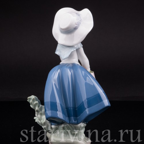 Фигурка из фарфора Девочка в шляпке, Lladro, Испания, 1983-2004 гг.