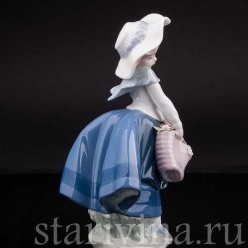 Фигурка из фарфора Девочка в шляпке, Lladro, Испания, 1983-2004 гг.