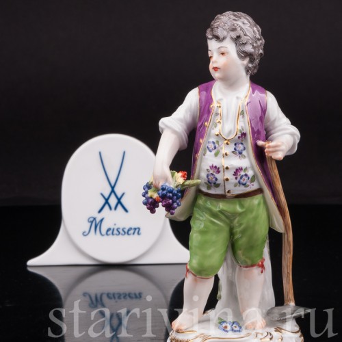 Фигурка из фарфора Мальчик с мотыгой, Meissen, Германия, 1961 г.