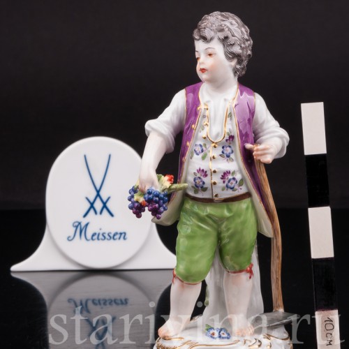 Фигурка из фарфора Мальчик с мотыгой, Meissen, Германия, 1961 г.