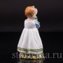 Фигурка из фарфора Девочка с букетом, миниатюра, E. A. Muller, Германия, кон. 19, нач. 20 вв.