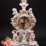 Антикварные фарфоровые часы Времена Года, Sitzendorf, Германия, 19 век.
