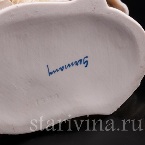 Фарфоровая статуэтка Танцующая пара, кружевная, Ackermann & Fritze, Германия, перв. пол. 20 в.