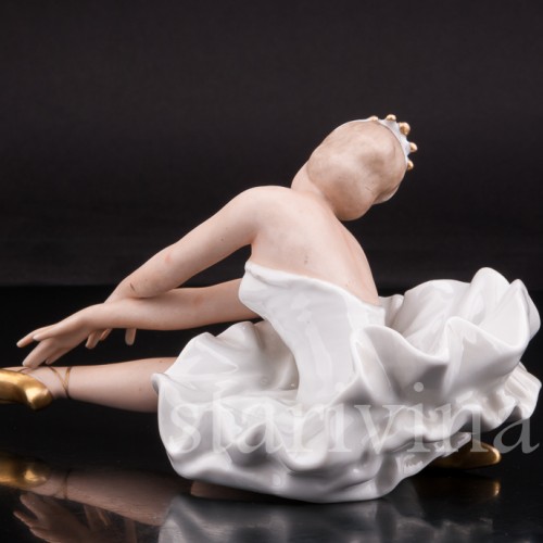 Фигурка из фарфроа Балерина Лебедь, Wallendorf, Германия, 1960 г.