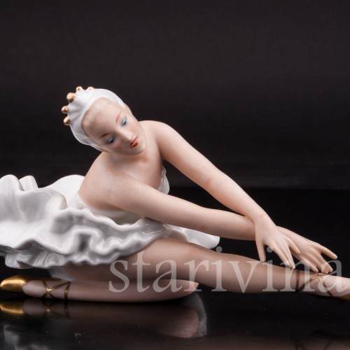 Фигурка из фарфроа Балерина Лебедь, Wallendorf, Германия, 1960 г.