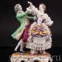 Фарфоровая статуэтка Танцующая пара, кружевная, Muller & Co, Германия, перв. пол. 20 в.