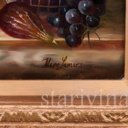 Картина маслом на фанере Натюрморт c вазой, Германия, сер. 20 в.