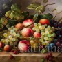 Картина маслом Натюрморт с персиками и ежевикой, Германия.