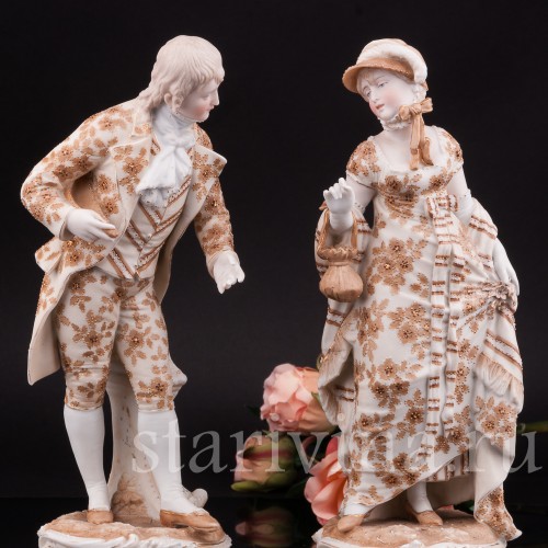 Фигурка из фарфора Галантная пара Volkstedt, Германия, кон.19 в.