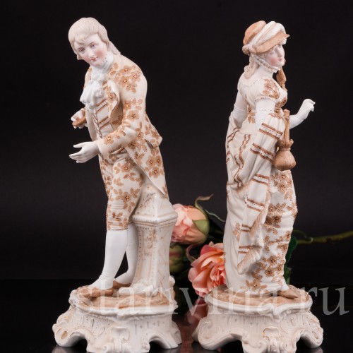 Фигурка из фарфора Галантная пара Volkstedt, Германия, кон.19 в.