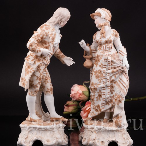 Фигурка из фарфора Галантная пара Volkstedt, Германия, кон.19 в.