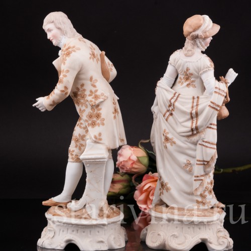 Фигурка из фарфора Галантная пара Volkstedt, Германия, кон.19 в.