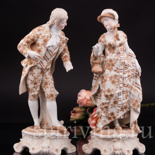 Фигурка из фарфора Галантная пара Volkstedt, Германия, кон.19 в.