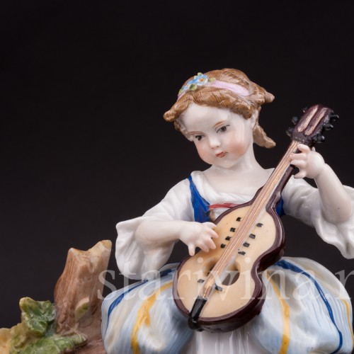 Фарфоровая композиция Деревенские танцы E. A. Muller, Германия, кон. 19, нач. 20 вв.