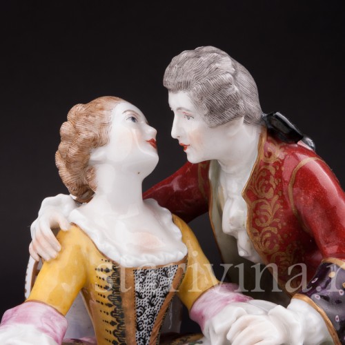 Фарфоровая статуэтка Пара у клавесина, Dressel, Kister & Co, Германия, 1907-20 гг.