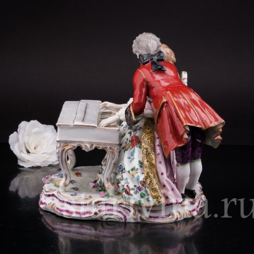 Фарфоровая статуэтка Пара у клавесина, Dressel, Kister & Co, Германия, 1907-20 гг.