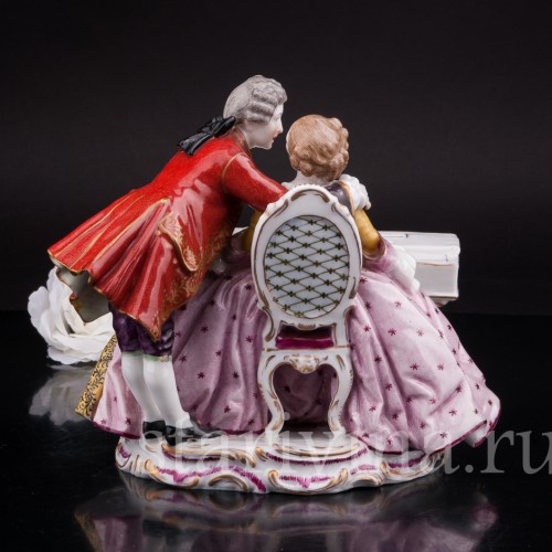 Фарфоровая статуэтка Пара у клавесина, Dressel, Kister & Co, Германия, 1907-20 гг.