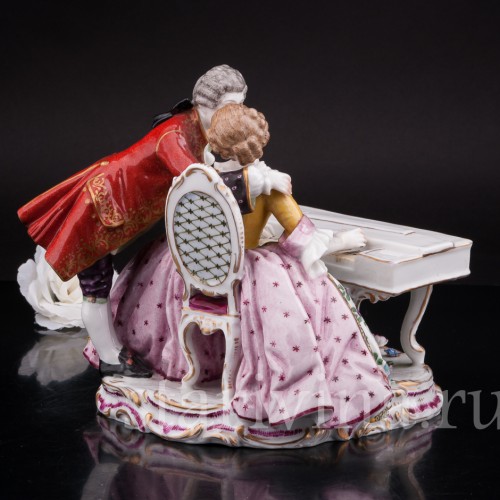 Фарфоровая статуэтка Пара у клавесина, Dressel, Kister & Co, Германия, 1907-20 гг.