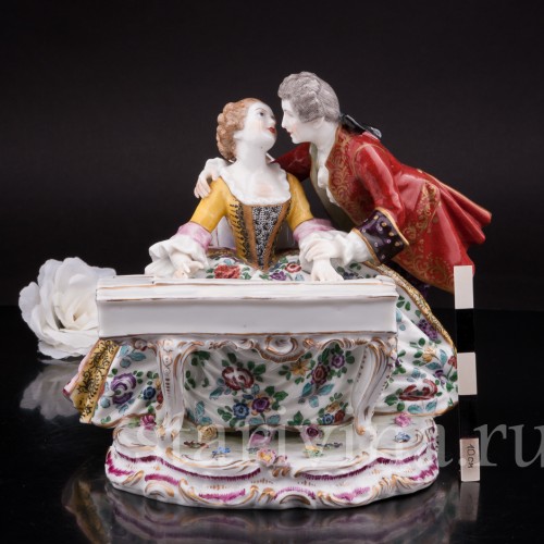 Фарфоровая статуэтка Пара у клавесина, Dressel, Kister & Co, Германия, 1907-20 гг.