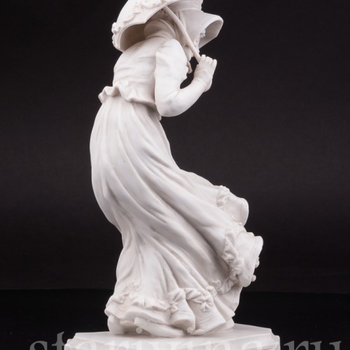 Фарфоровая статуэтка Девушка с зонтиком, аллегория осени Karl Ens, Германия, 1900 гг.