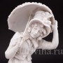 Фарфоровая статуэтка Девушка с зонтиком, аллегория Осени Karl Ens, Германия, 1900 гг.