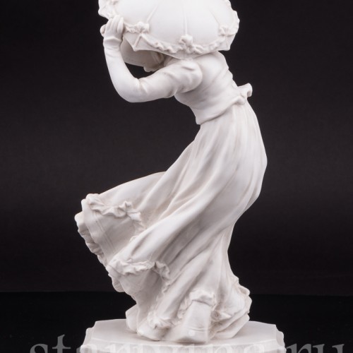 Фарфоровая статуэтка Девушка с зонтиком, аллегория осени Karl Ens, Германия, 1900 гг.