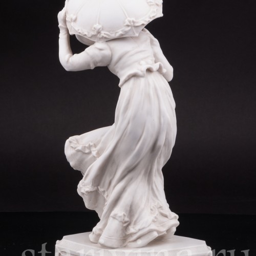 Фарфоровая статуэтка Девушка с зонтиком, аллегория осени Karl Ens, Германия, 1900 гг.