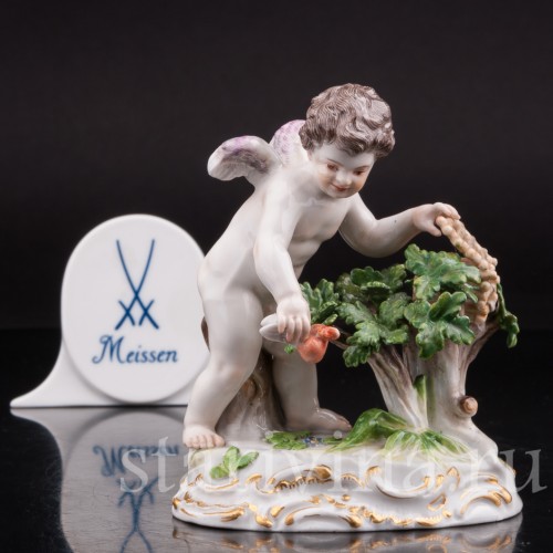 Фарфоровая статуэтка Амур, ловящий сердца, Meissen, Германия, сер. 19 - нач. 20 вв.