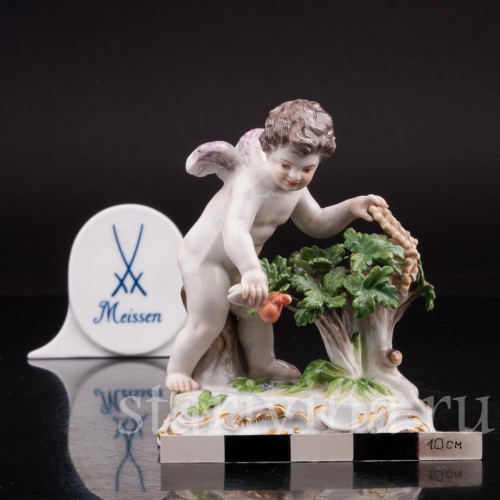 Фарфоровая статуэтка Амур, ловящий сердца, Meissen, Германия, сер. 19 - нач. 20 вв.