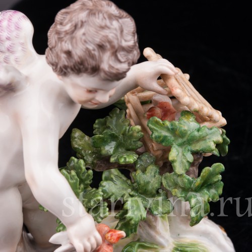 Фарфоровая статуэтка Амур, ловящий сердца, Meissen, Германия, сер. 19 - нач. 20 вв.